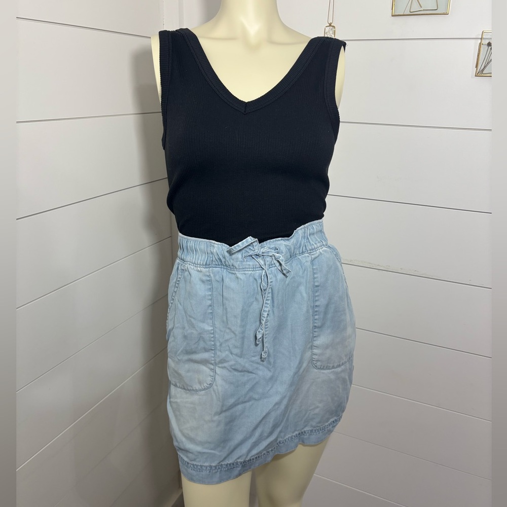 C&C California Light Blue Mini Skirt